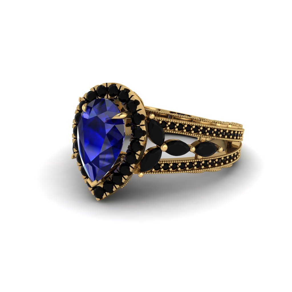 Sapphire Imperial Blossom Engagement Ring - April No. 43