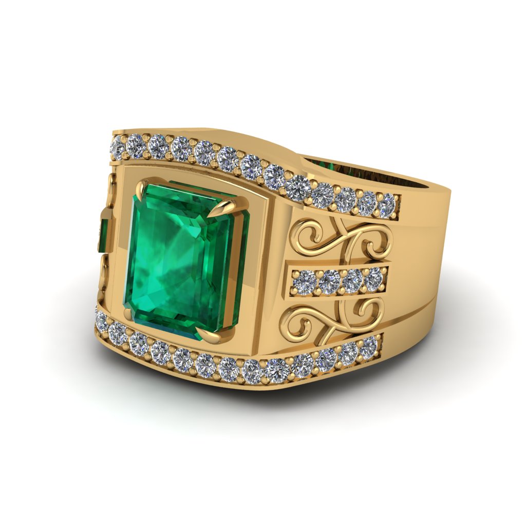 Emerald Imperial Grandeur Men's Ring - Shea No. 4