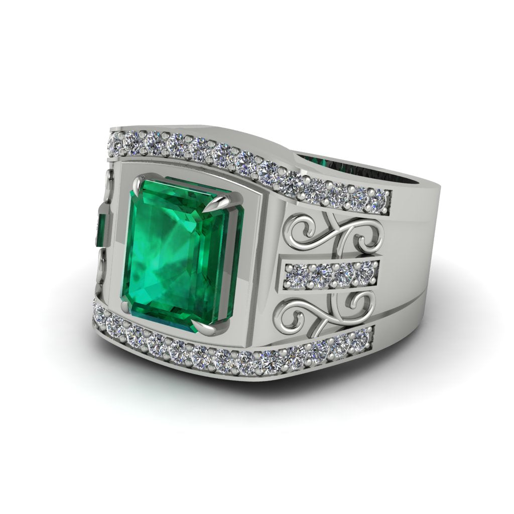 Emerald Imperial Grandeur Men's Ring - Shea No. 6