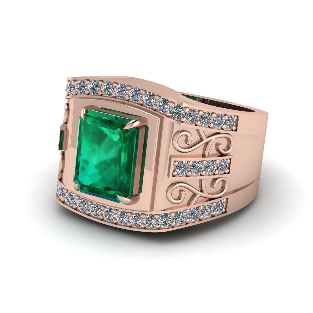 Emerald Imperial Grandeur Men's Ring - Shea No. 5