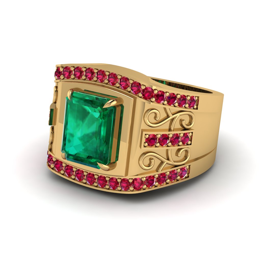 Emerald Imperial Grandeur Men's Ring - Shea No. 49