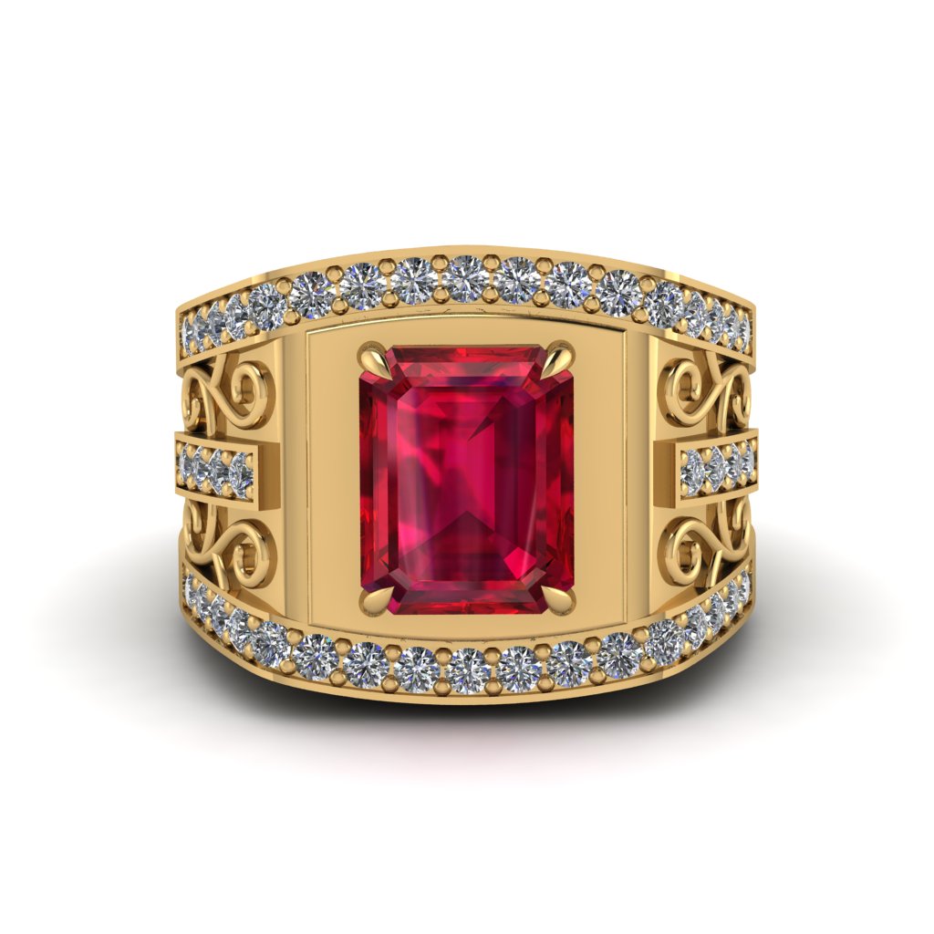 Ruby Imperial Grandeur Men's Ring - Shea No. 10