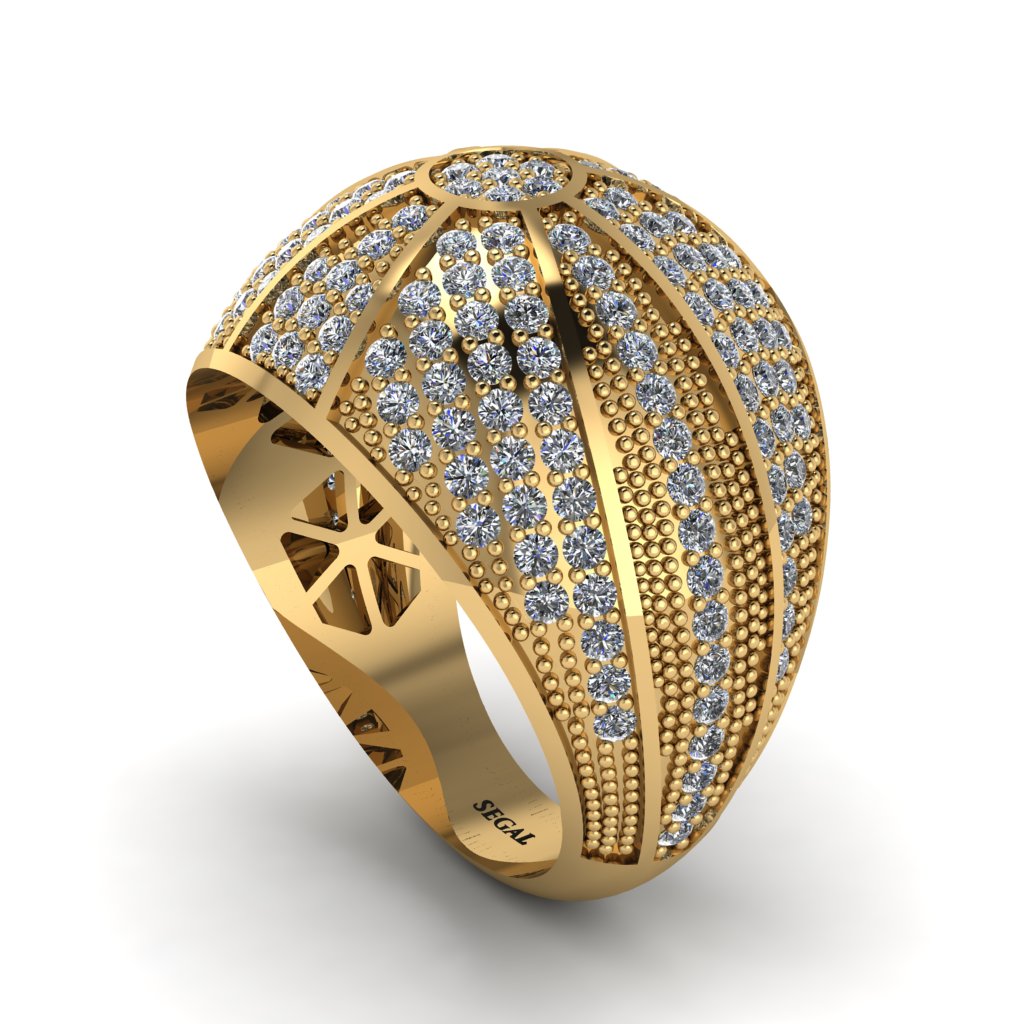 Diamond Imperial Radiance Gold Men's Ring - Fallon No. 1