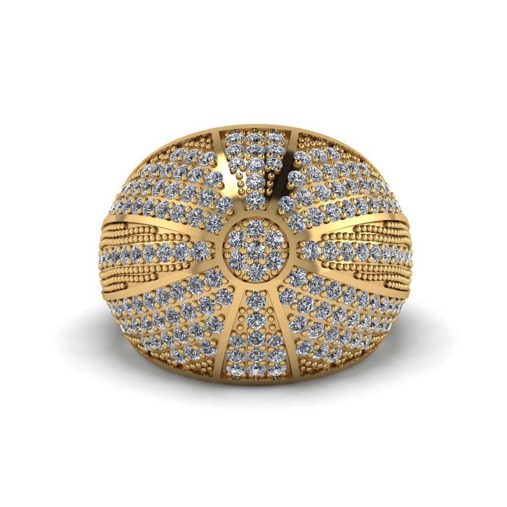 Diamond Imperial Radiance Gold Men's Ring - Fallon No. 1