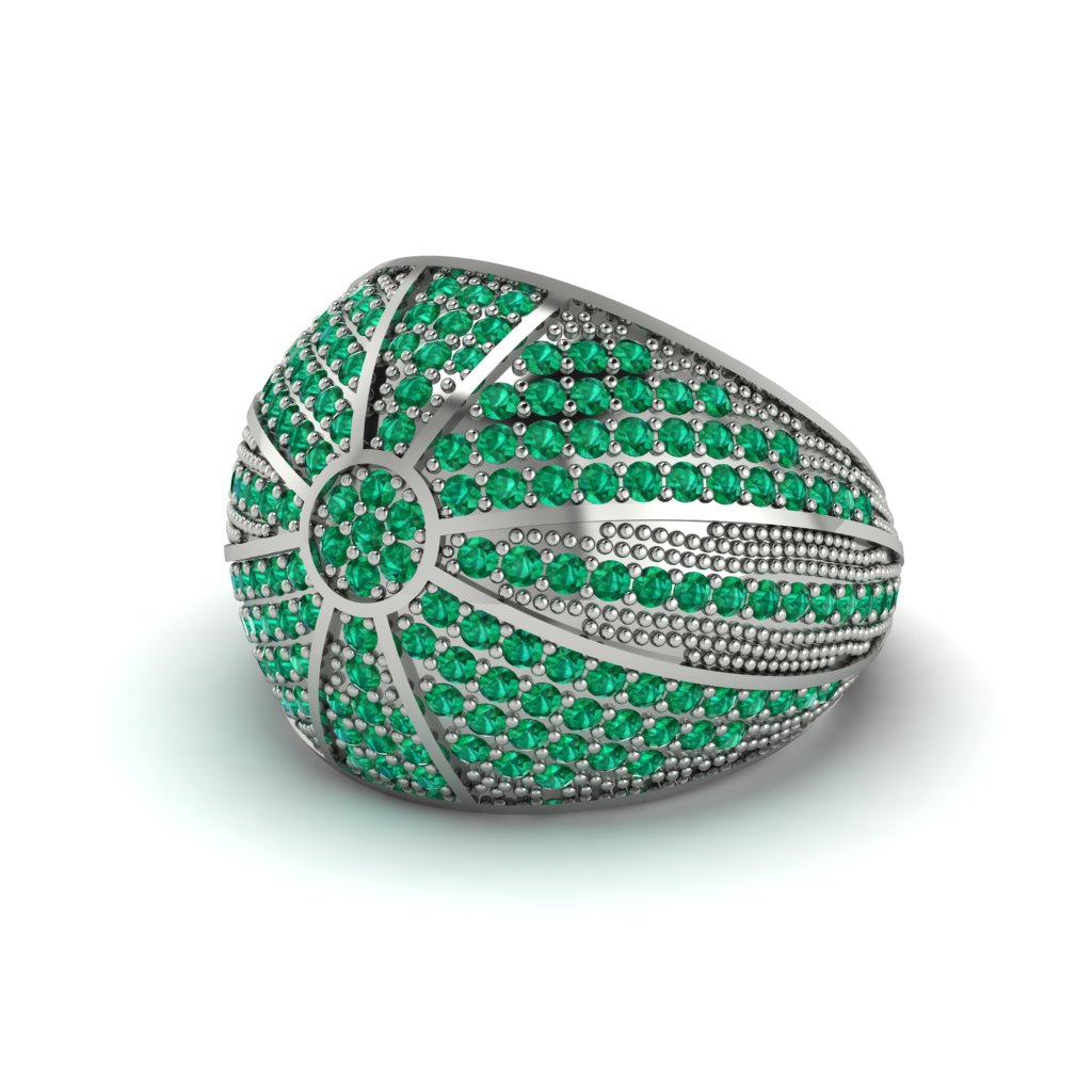 Emerald Imperial Radiance Gold Men's Ring - Fallon No. 6
