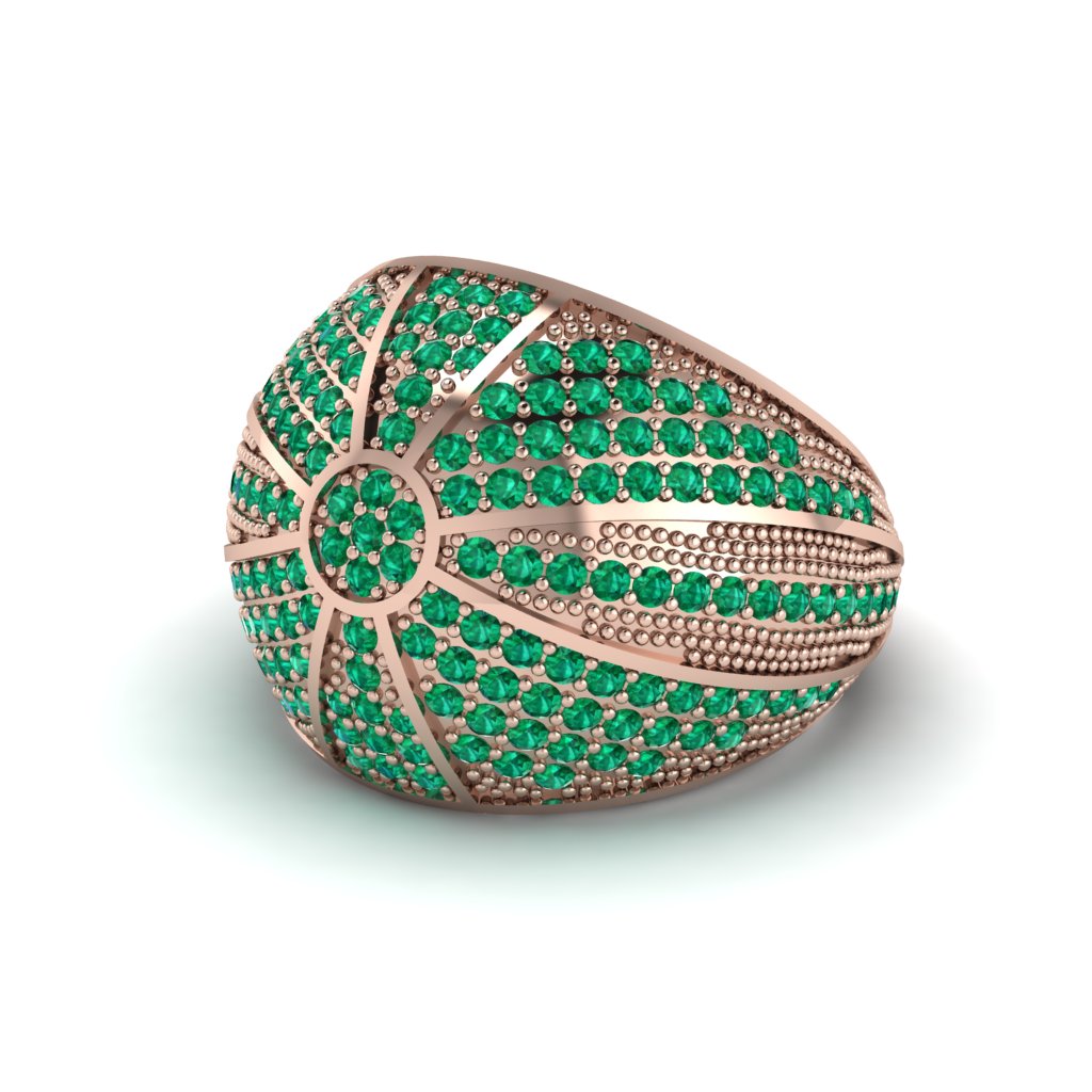 Emerald Imperial Radiance Gold Men's Ring - Fallon No. 5