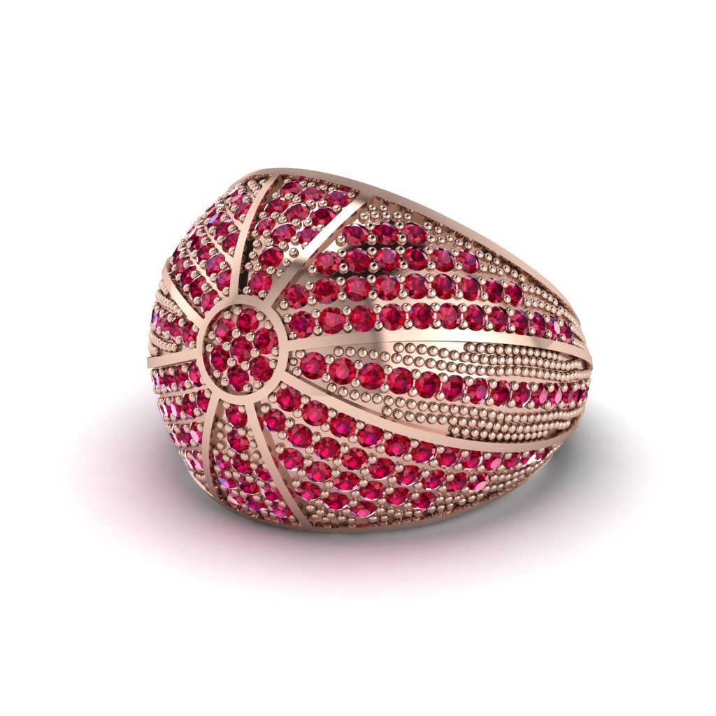 Ruby Imperial Radiance Gold Men's Ring - Fallon No. 11