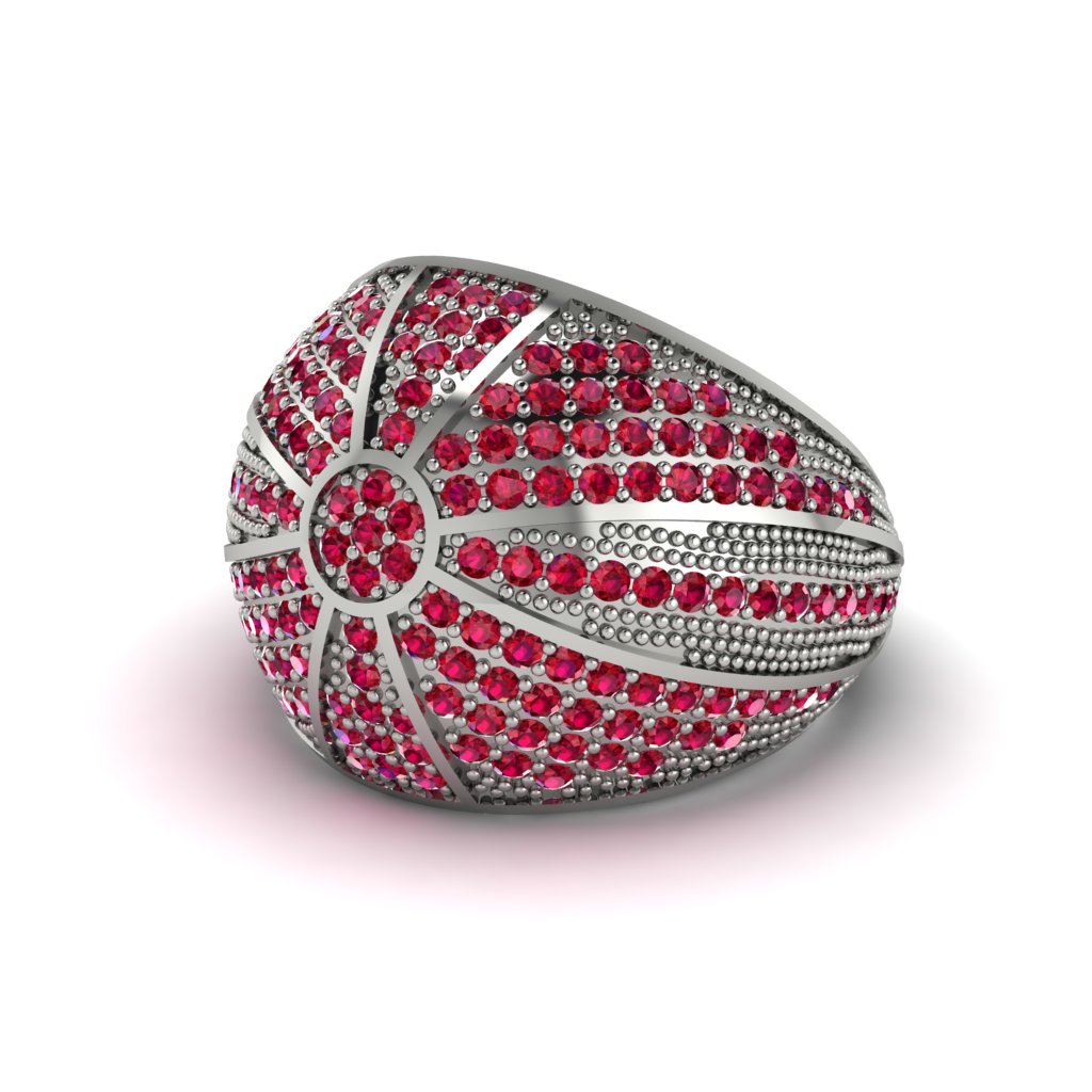 Ruby Imperial Radiance Gold Men's Ring - Fallon No. 12