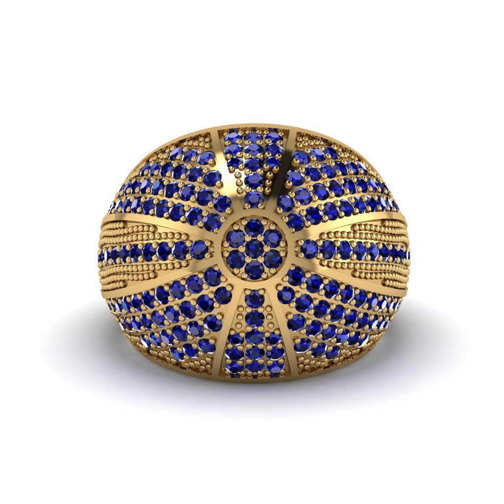 Sapphire Imperial Radiance Gold Men's Ring - Fallon No. 13
