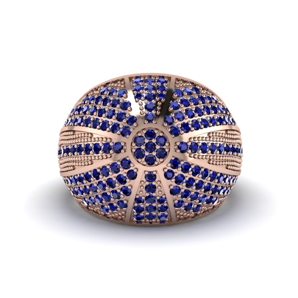 Sapphire Imperial Radiance Gold Men's Ring - Fallon No. 14