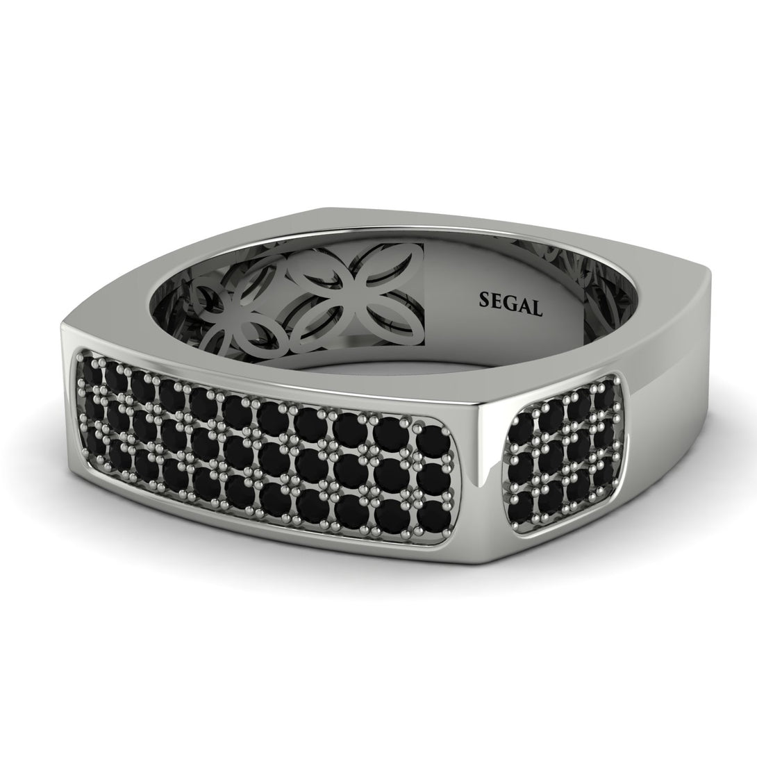 Black Diamond Imperial Radiance Signet Ring - Gray No. 9