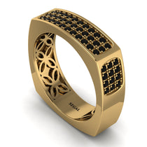 Black Diamond Imperial Radiance Signet Ring - Gray No. 7 image 1