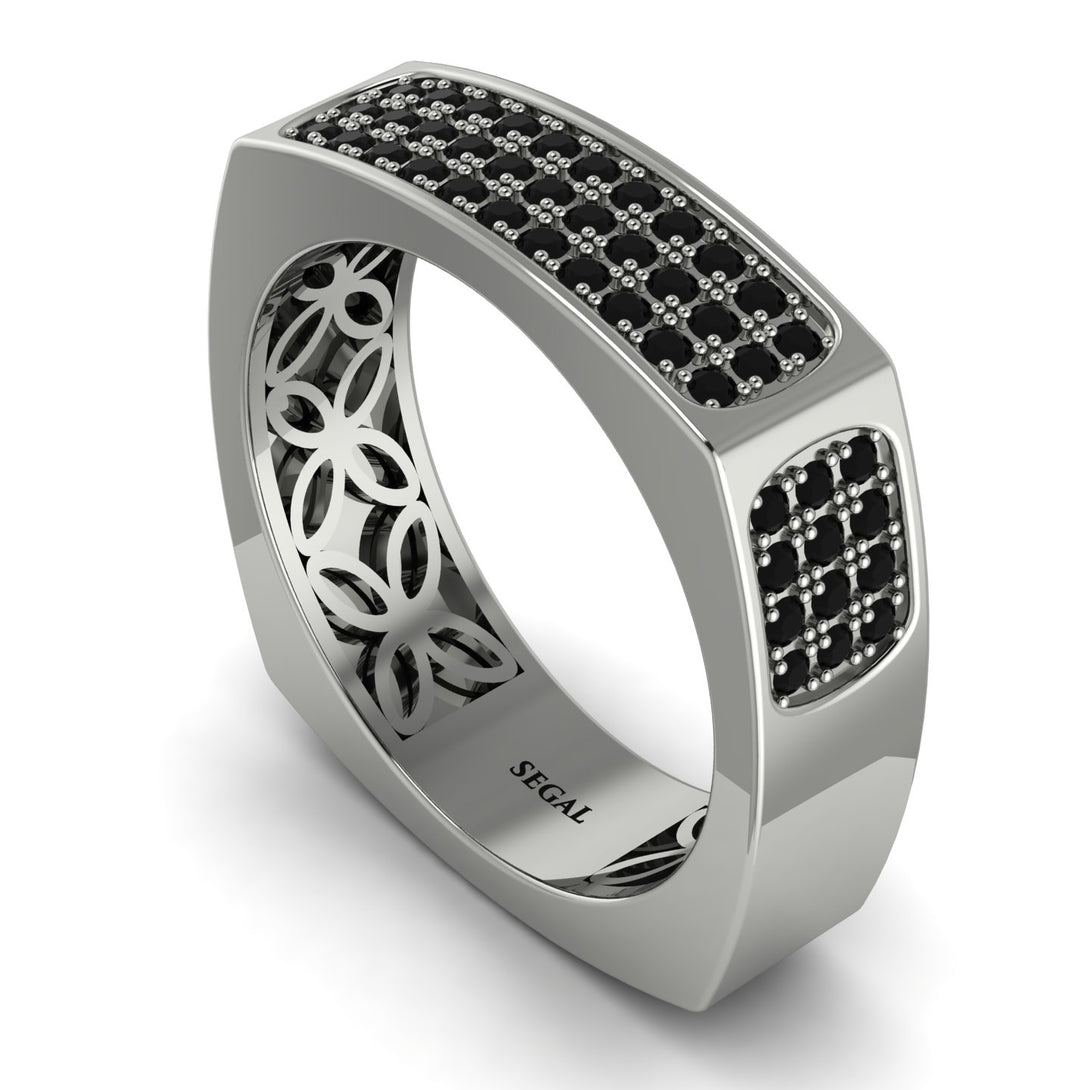 Black Diamond Imperial Radiance Signet Ring - Gray No. 9