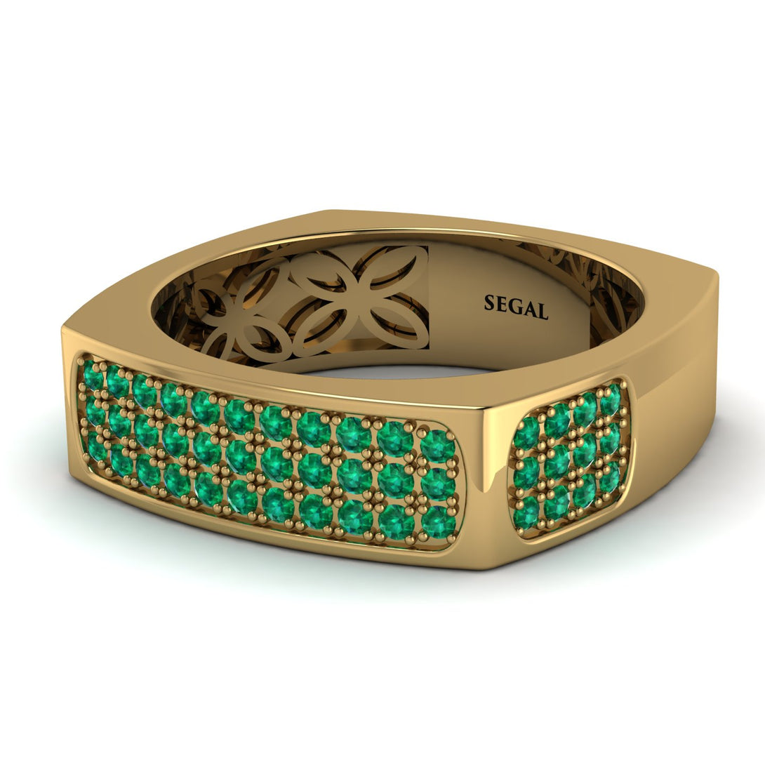 Emerald Imperial Radiance Signet Ring - Gray No. 4