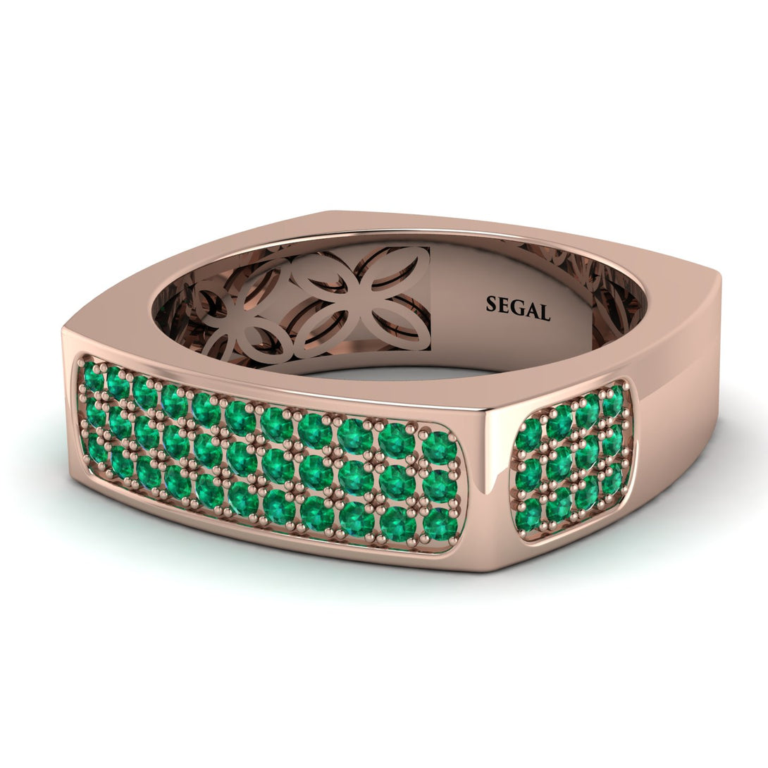 Emerald Imperial Radiance Signet Ring - Gray No. 5