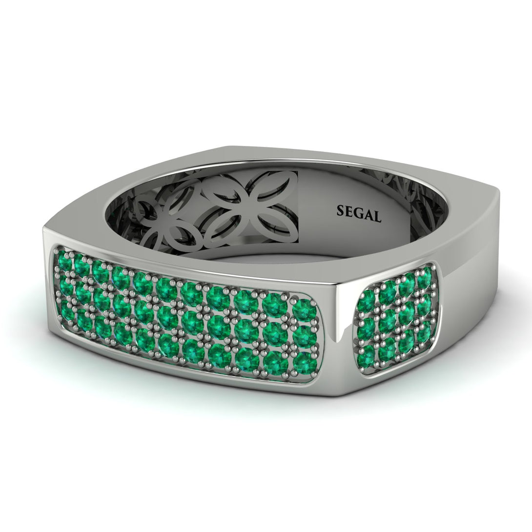 Emerald Imperial Radiance Signet Ring - Gray No. 6