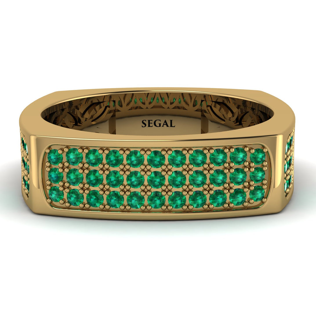 Emerald Imperial Radiance Signet Ring - Gray No. 4