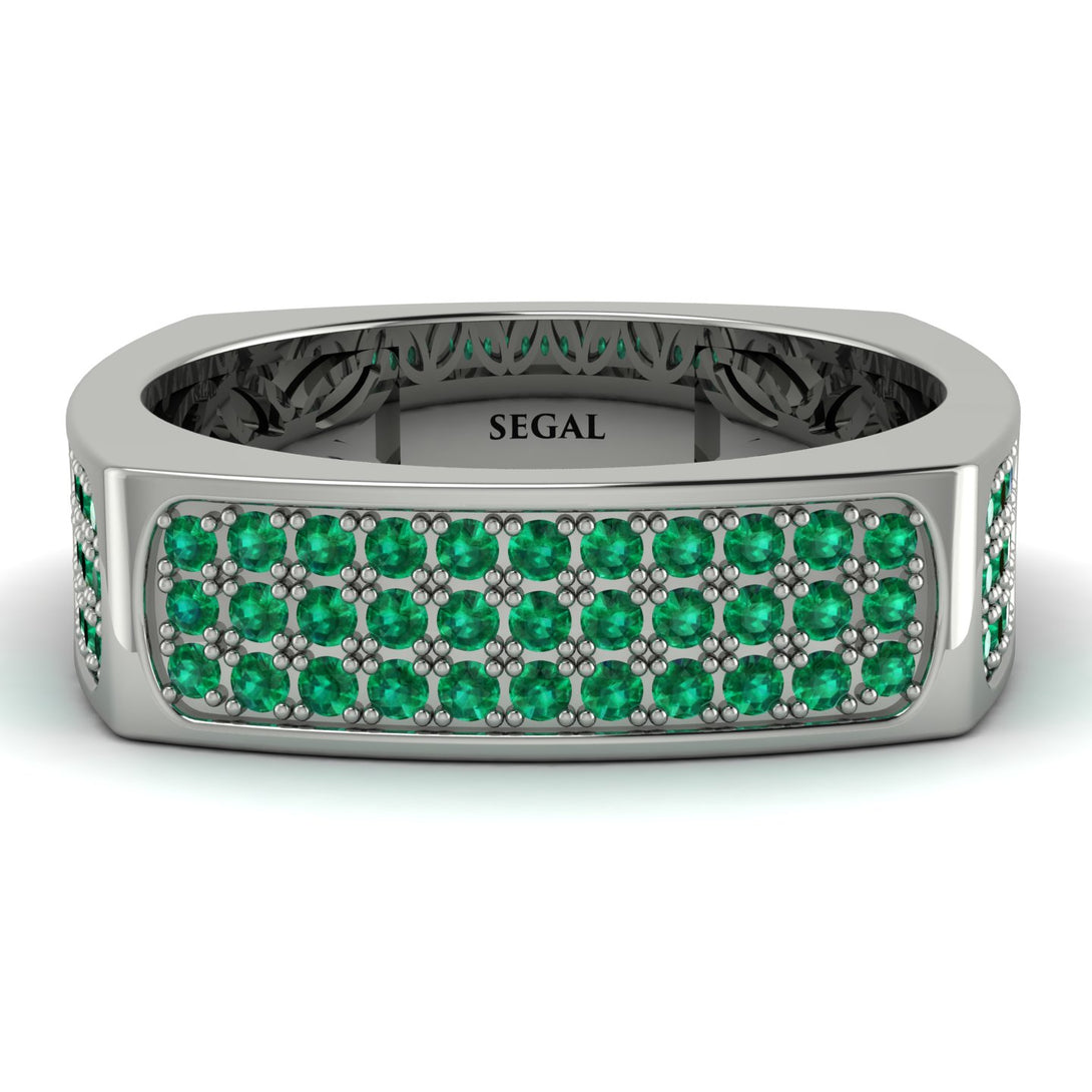 Emerald Imperial Radiance Signet Ring - Gray No. 6