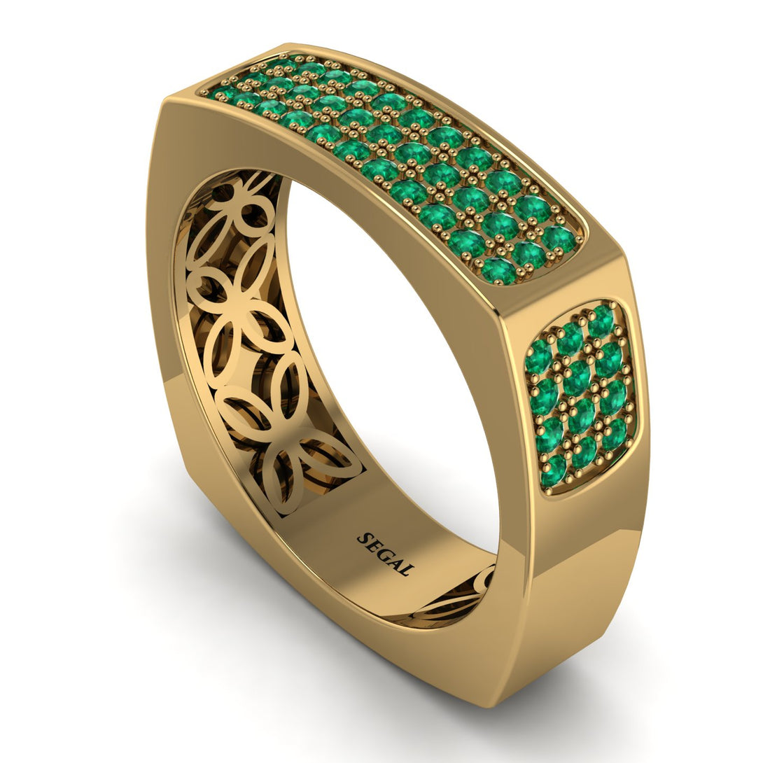 Emerald Imperial Radiance Signet Ring - Gray No. 4