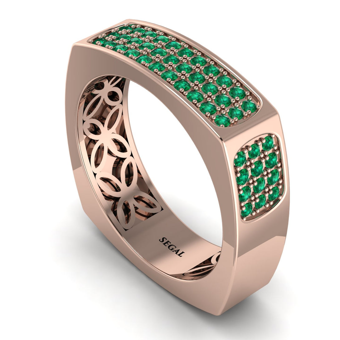 Emerald Imperial Radiance Signet Ring - Gray No. 5