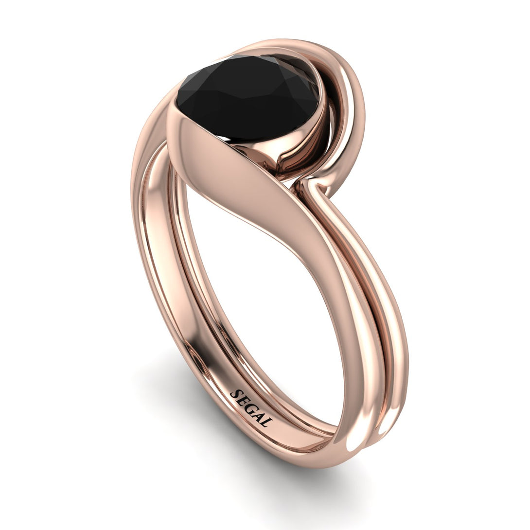 Black Diamond Infinity Solitare Bridal Set - Everly No. 8