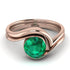 Emerald Infinity Solitare Bridal Set - Everly No. 5 image 3