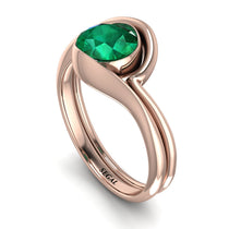 Emerald Infinity Solitare Bridal Set - Everly No. 5 image 1