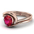 Ruby Infinity Solitare Bridal Set - Everly No. 11