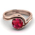 Ruby Infinity Solitare Bridal Set - Everly No. 11