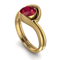Ruby Infinity Solitare Bridal Set - Everly No. 10 image 1
