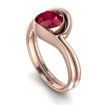 Ruby Infinity Solitare Bridal Set - Everly No. 11 image 1
