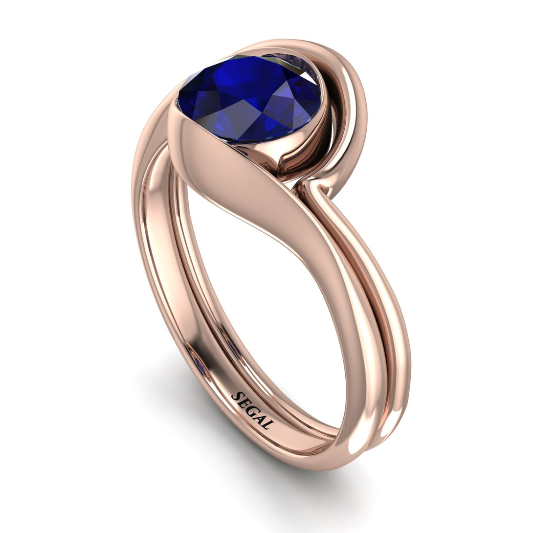 Sapphire Infinity Solitare Bridal Set - Everly No. 14