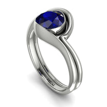 Sapphire Infinity Solitare Bridal Set - Everly No. 15 image 1