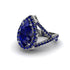 Infinity Style Shank Halo Pear Sapphire Engagement Ring - Janelle No. 75