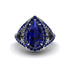 Infinity Style Shank Halo Pear Sapphire Engagement Ring - Janelle No. 75