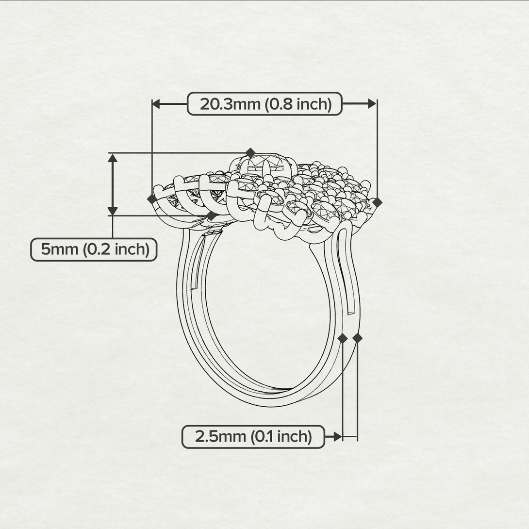 Diamond Enchanted Midnight Radiance Fashion Ring - Jacqueline No. 33