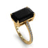 Custom Classic Emerald Cut Black Diamond Engagement Ring - Jakes No. 70