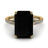 Custom Classic Emerald Cut Black Diamond Engagement Ring - Jakes No. 70
