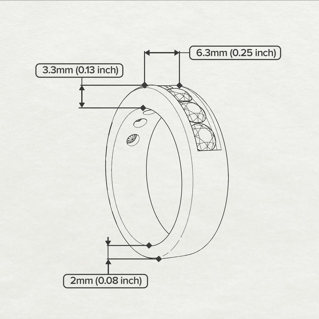 Ruby Eternal Brilliance Men's Wedding Ring - Jamie No. 11
