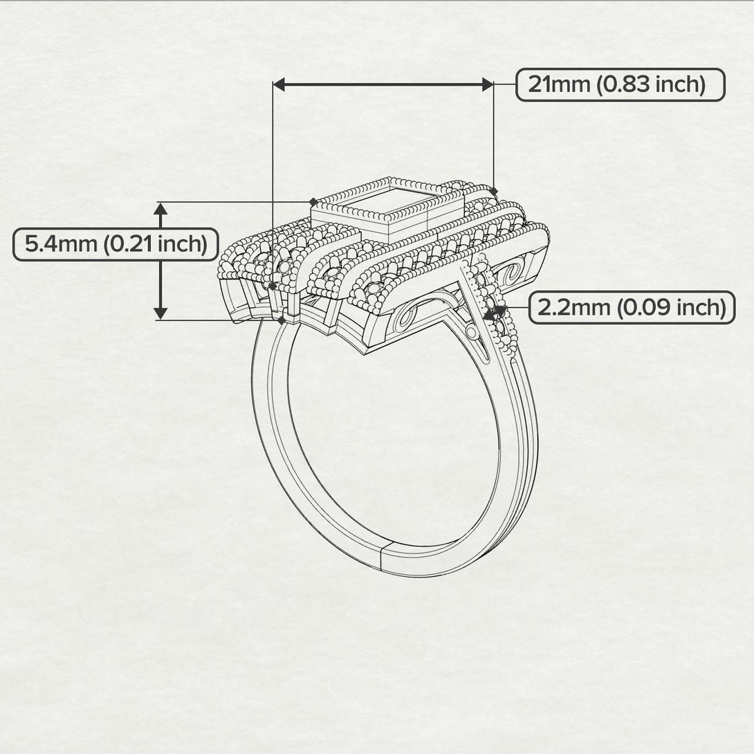 Unmatched Style Gold Baguette Diamond Ring - Jean No. 63