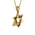Jewish Symbol Gold Black Diamond Necklace - David Star - Amos No. 7