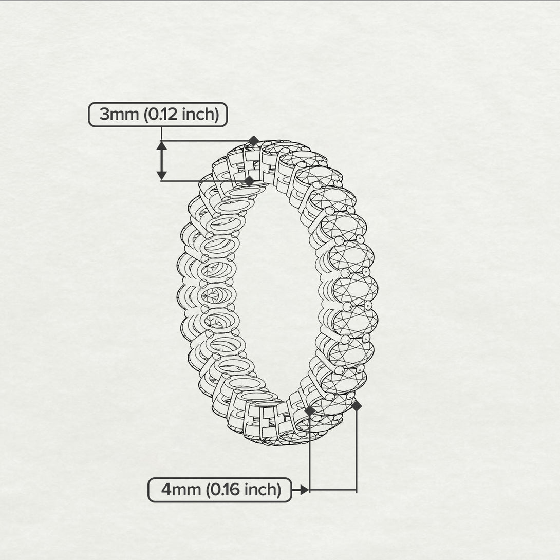 Oval Ruby Classic Eternity Wedding Ring - Joy No. 10