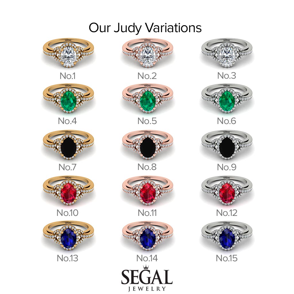 Timeless Beauty Oval Ruby Engagement Ring - Judy No. 40