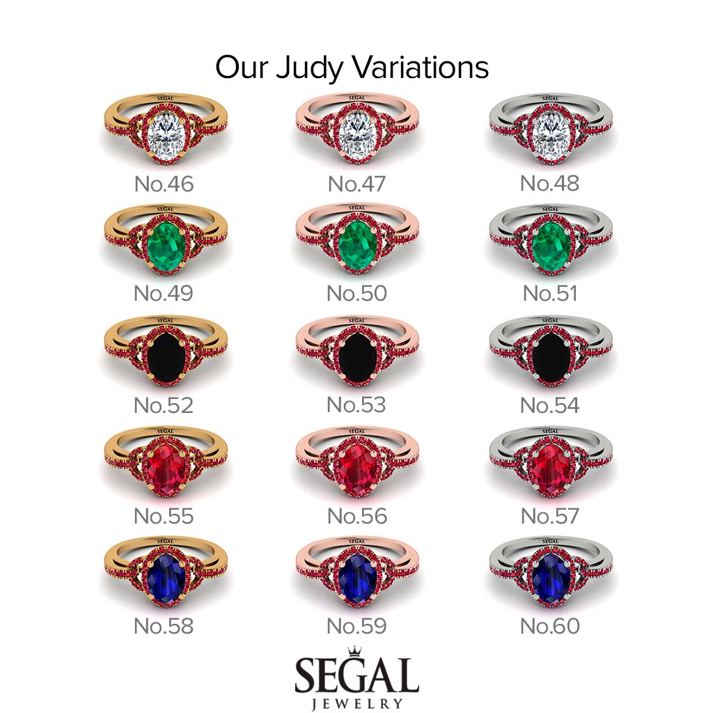 Timeless Beauty Oval Ruby Engagement Ring - Judy No. 40