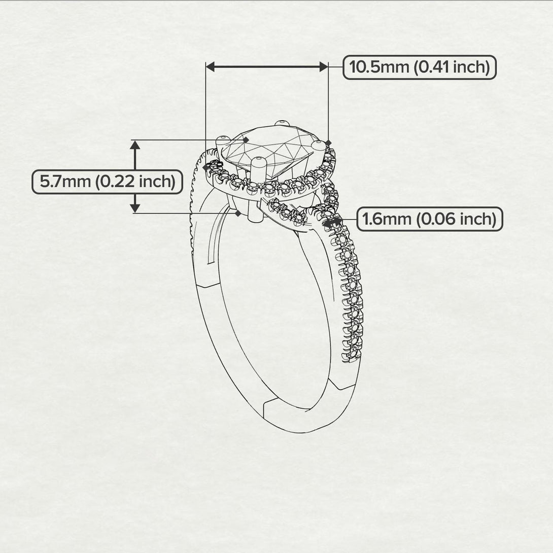 Timeless Beauty Oval Black Diamond Engagement Ring - Judy No. 9