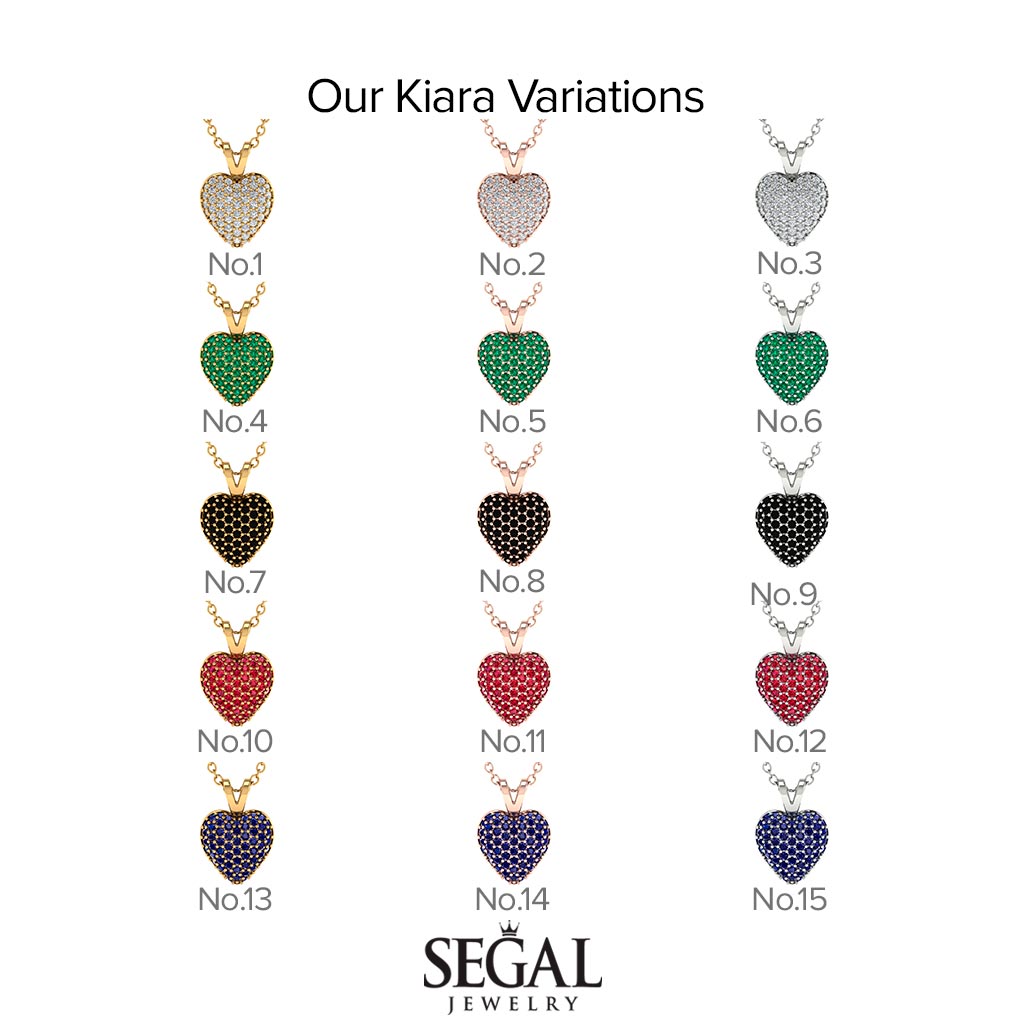 Dazzling Diamond Heart Gold Pendant - Kiara No. 2