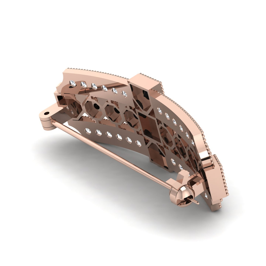 Black Diamond Antique Elegance Brooch - Alondra No. 8