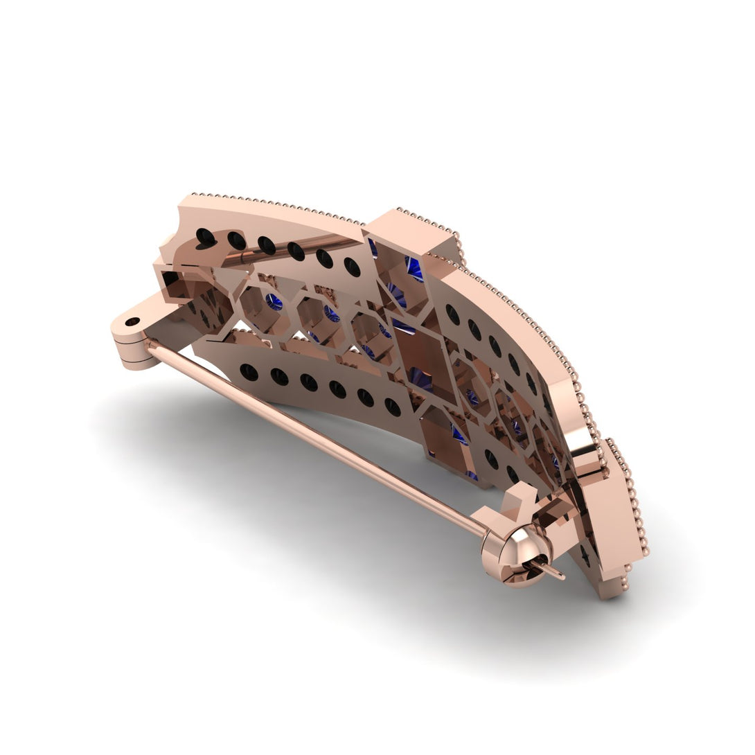 Sapphire Antique Elegance Brooch - Alondra No. 44