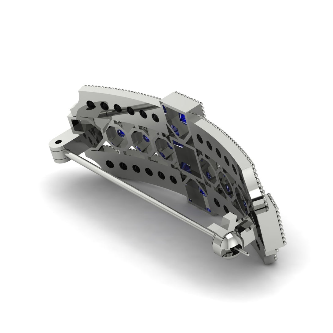 Sapphire Antique Elegance Brooch - Alondra No. 45