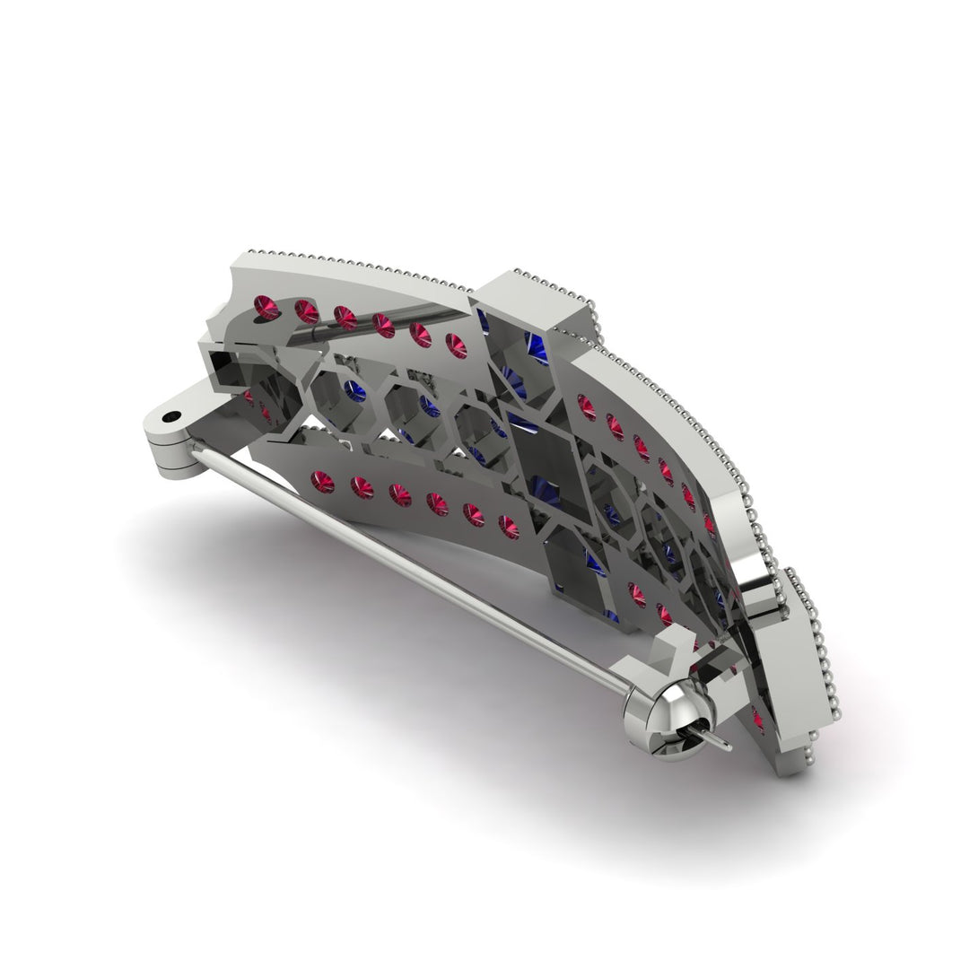 Sapphire Antique Elegance Brooch - Alondra No. 60